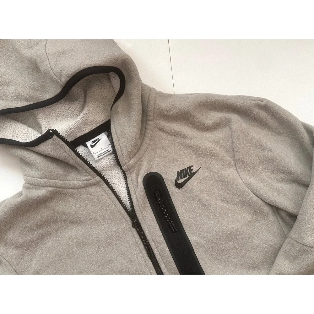 Nike Tech Fleece Full Zip‎ Hoodie Grey Heather Winter Jacket Mens Small S